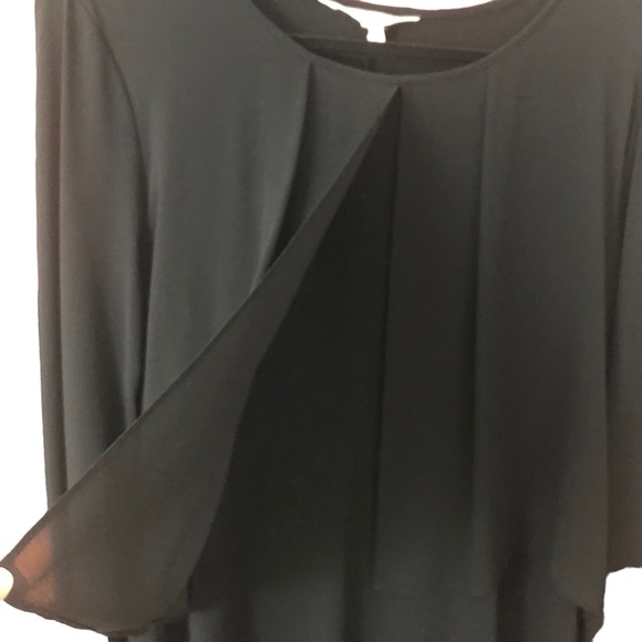 BCBGeneration women’s dress long sleeve mini sheer front overlay simple elegant - Picture 2 of 9